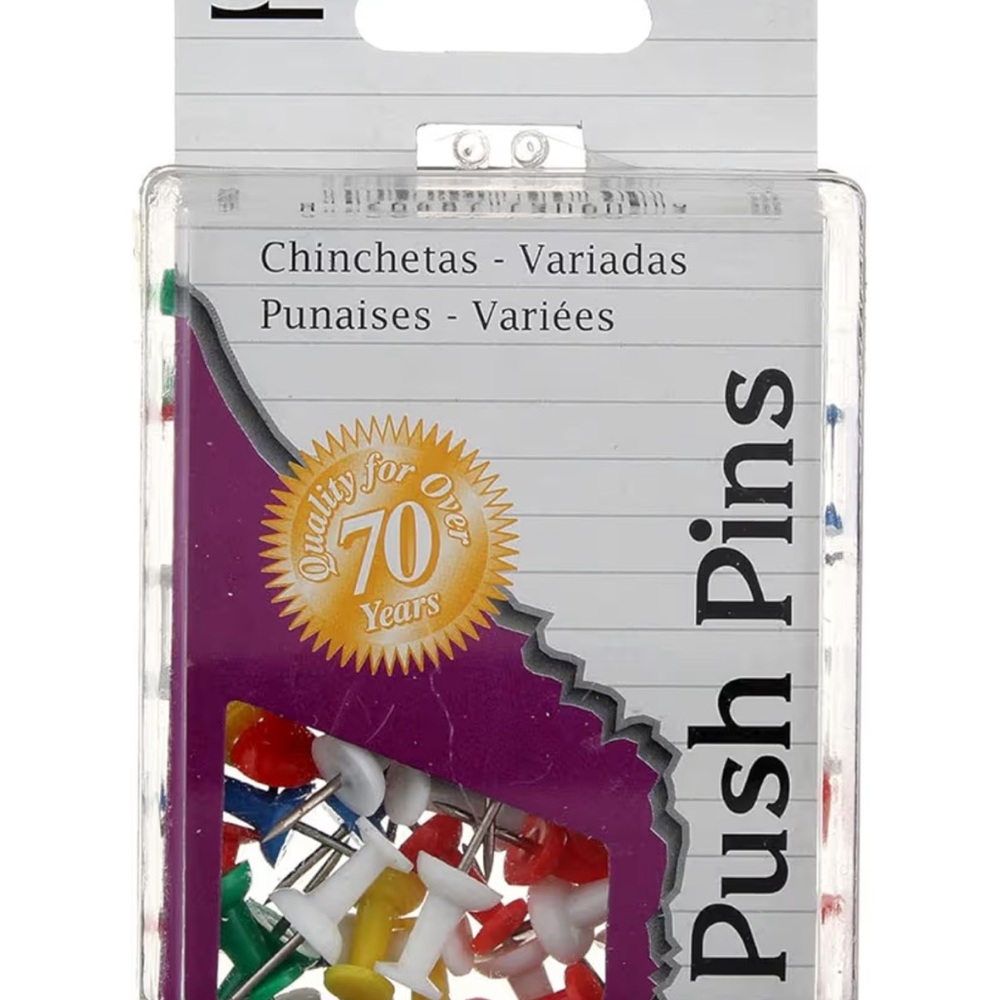 Assorted Color Push Pins